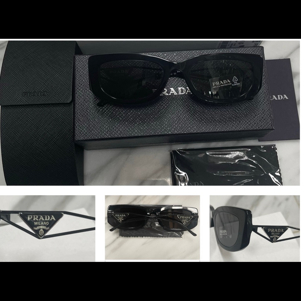 PRADA ULTRA COOL FRAMES WITH METAL ARMS FEATURE THE SIGNATURE TRIANGLE SUNNIES - Picture 16 of 16